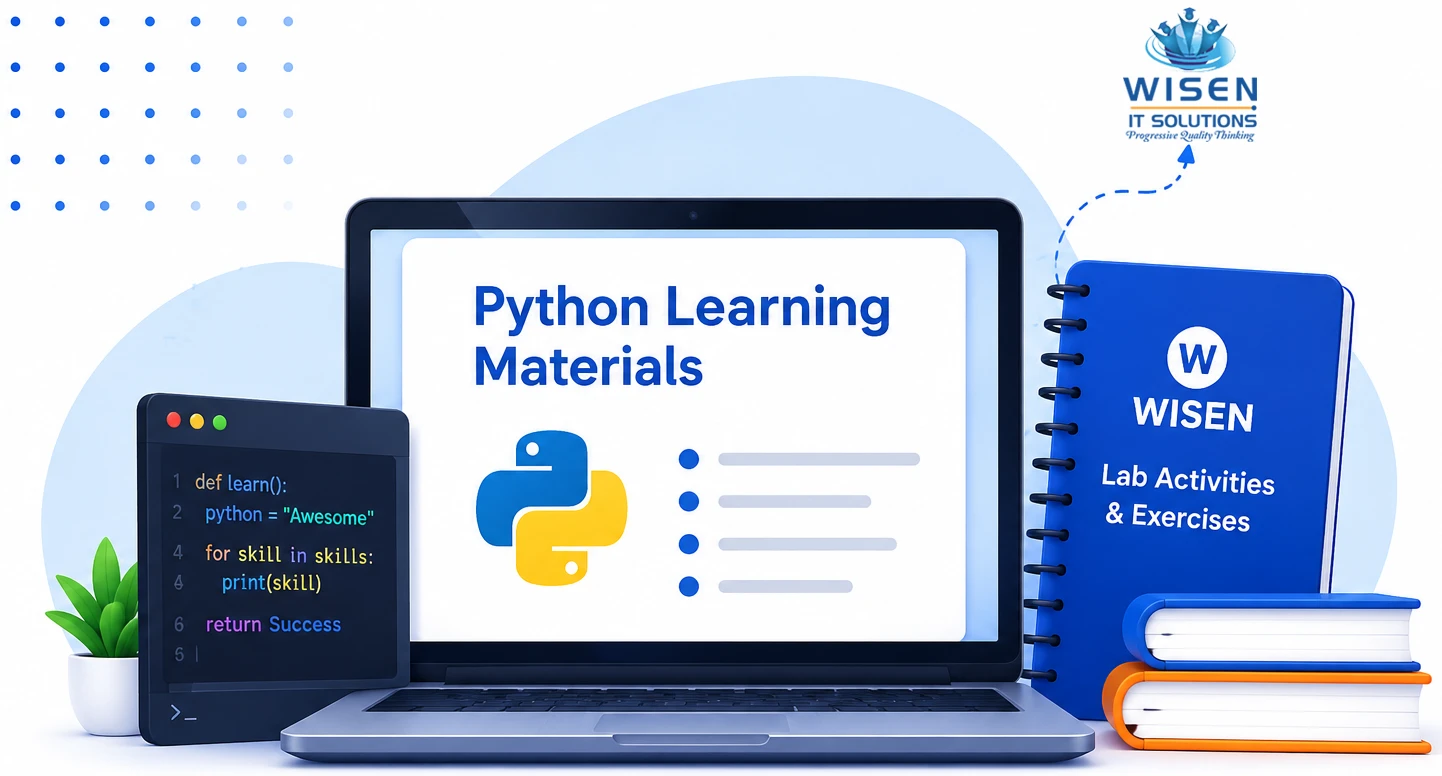 Python learning environment with training materials