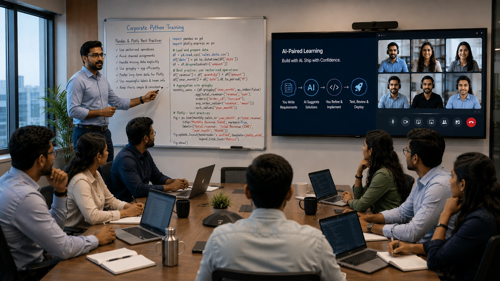 Corporate Python training session